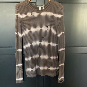 Grey and white tie dye sweater